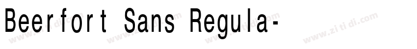 Beerfort Sans Regula字体转换